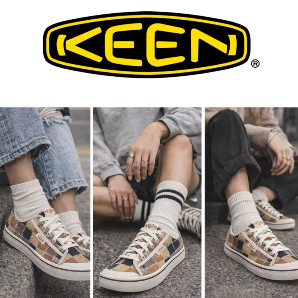 KEEN Women's Patchwork Sneakers - Beige, Brown, Black